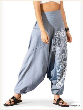 Cotton Boho Hippie Harem Pants Oversized Palazzo Women